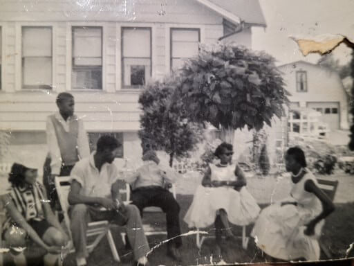 Archival family photo from Braceville’s African American community used in the museum documentary, capturing small-town life.