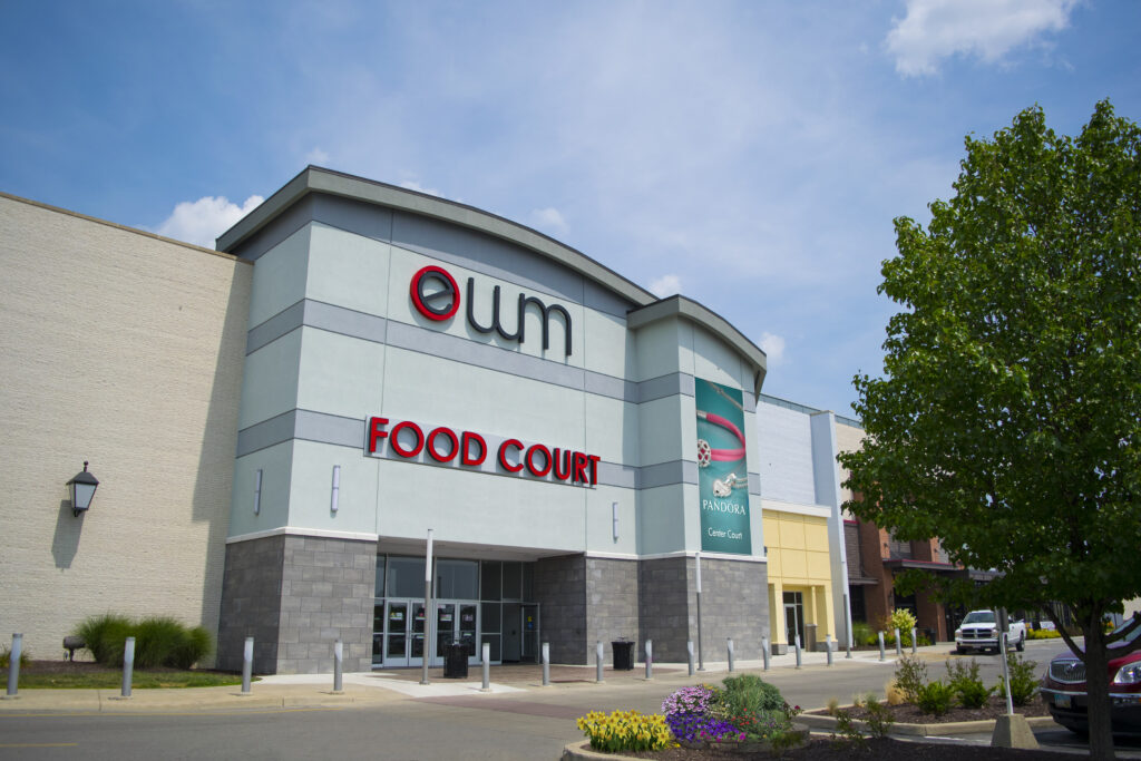 Eastwood Mall Complex Food Court entrance in Niles, Ohio.