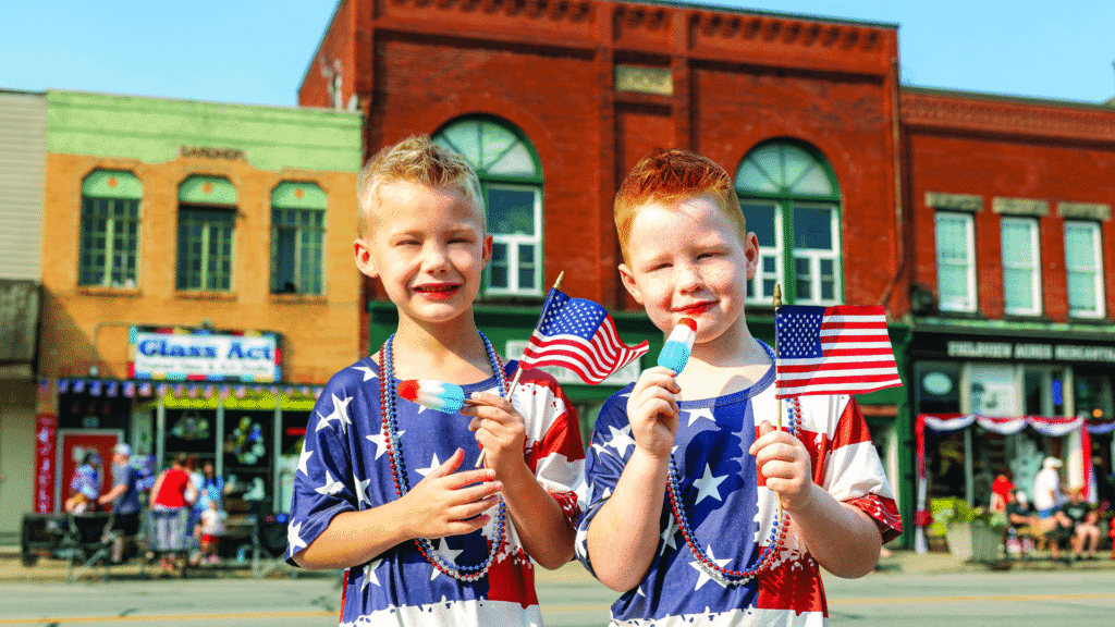 Downtown Newton Falls Ohio in Trumbull County. 4th of July events in Northeast Ohio